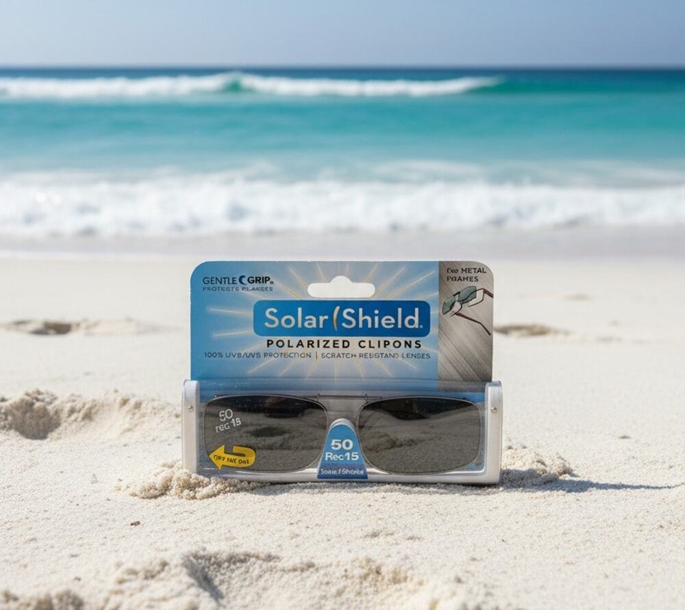 Solar Shield Polarized Clip-on Sunglasses 50 Rec15